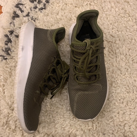 Olive Green Adidas Tubular Sneakers - Picture 2 of 6
